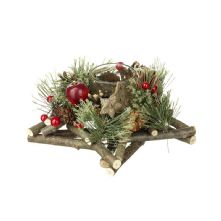 STAR FOLIAGE TWIG T-LIGHT HOLDER